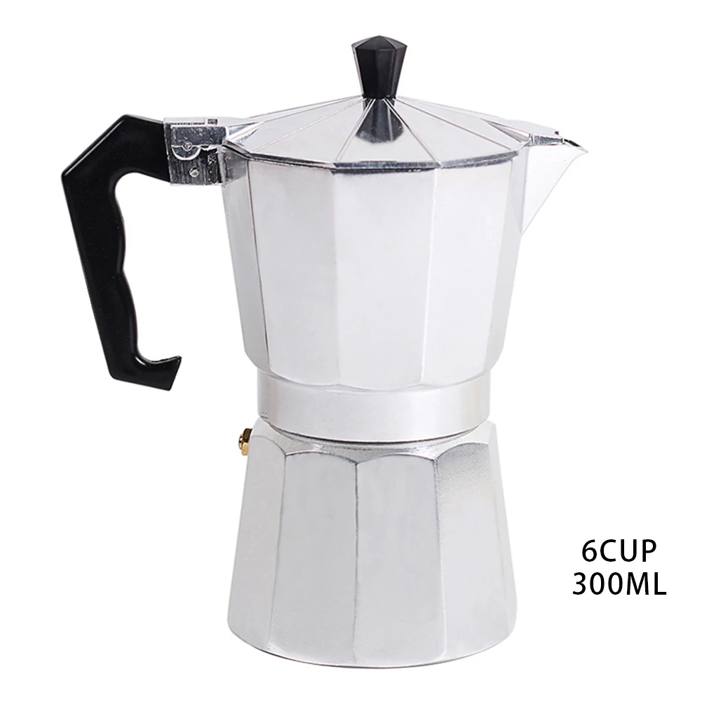 Итальянский топ эспрессо Percolator 1cup/3cup/6cup/9cup/12cup Кофеварка для приготовления кофе на плите восьмиугольная Бытовая алюминий Cafeteira