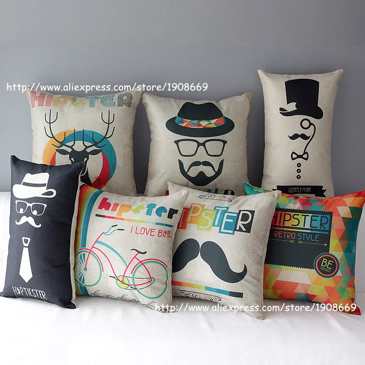 

43*43 new Manufacturers wholesale thick cotton linen Auto hold pillow cushion leaning coat modern hippies hipster Design style