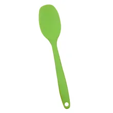 Multi-color environmentally friendly portable handle silicone kitchen baking utensils spoon and practical spoon cooking tool#LC