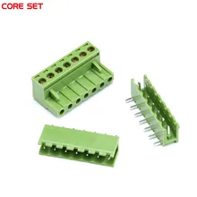 5sets 2P/3P/4P/5P/6P/7P/8P/9P/10P KF2EDGK Kit 300V 10A Pluggable Terminal Block Connector 5.08mm Pitch with 2 species socket