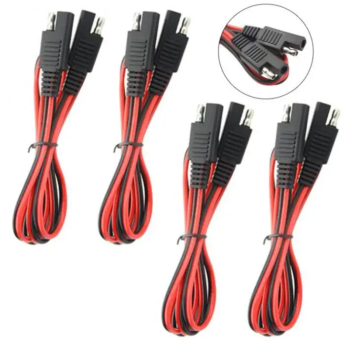 4pcs SAE to SAE Extension Cable Wire Quick Disconnect Connector For Car Motorcycle Car Styling