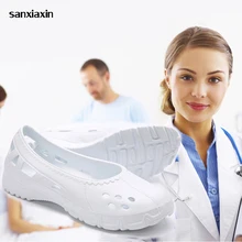 Sanxiaxin/женские босоножки для медсестры, аптеки; медицинская обувь для больницы; нескользящая хирургическая обувь для медсестры, доктора; обувь на плоской подошве для беременных женщин