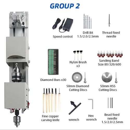 Мини-токарный станок для дерева DIY деревообрабатывающий миниатюрный жемчужный токарный станок Будда шлифовальный Полировочный Бисер Дерево сверло роторный инструмент 12-24VDC - Цвет: Set 2