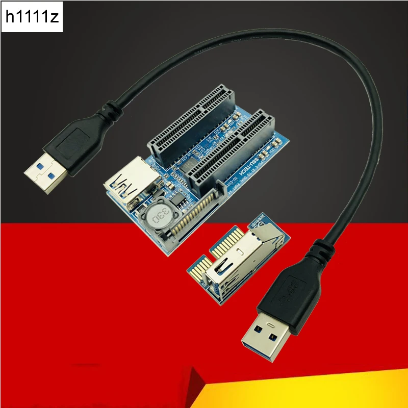 Адаптер для расширения PCIE переходная карта PCI Express USB 3 0 Raiser Riser E Extender X1 на двойной