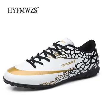 

HYFMWZS Turf Chaussure Football Superfly Boys Soccer Shoes Men Non-slip Kids Football Boots Krasovki Breathable Cleats Soccer