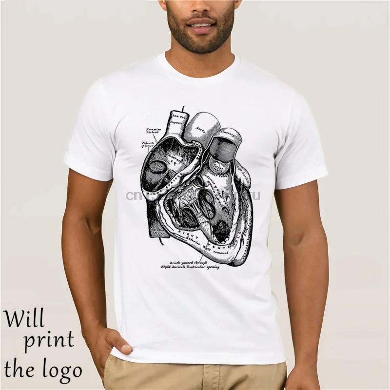

2018 new casual short-sleeved shirt anatomical heart of good quality