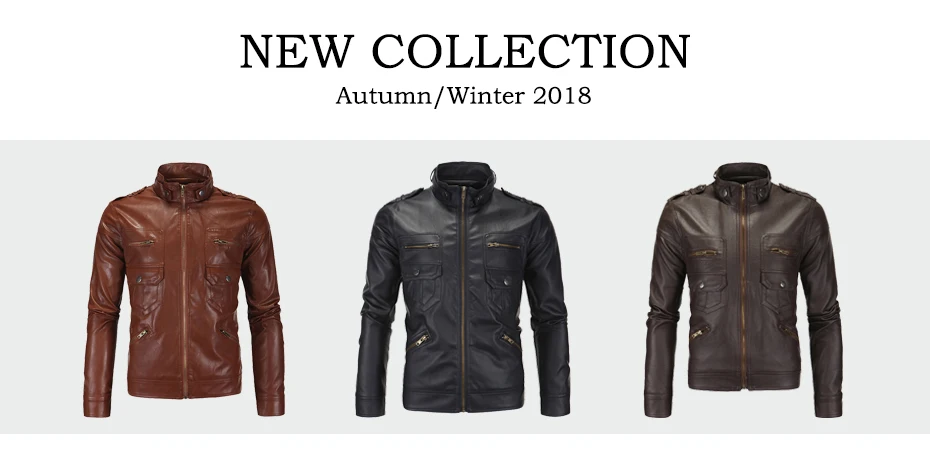Мужские кожаные куртки, Ретро стиль, искусственная кожа, Осень-зима, тонкие пальто, модные, со стоячим воротником, мужские байкерские, мотоциклетная верхняя одежда, M-4XL ML021