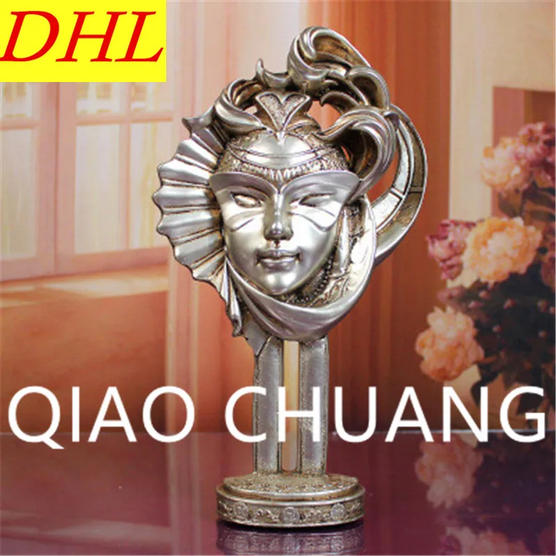 

Creative European Style Refinement Holy Virgin Head Sculpture Resin Craftwork Living Room Decoration G1319