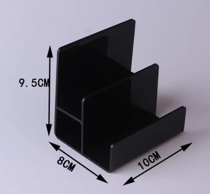 Горячая Акция, 2/3 слой акрилового бумажника, подставка, держатель для кошелька, модная подставка для телефона, косметики, ювелирных изделий, полка для лака для ногтей - Цвет: 2 layers black