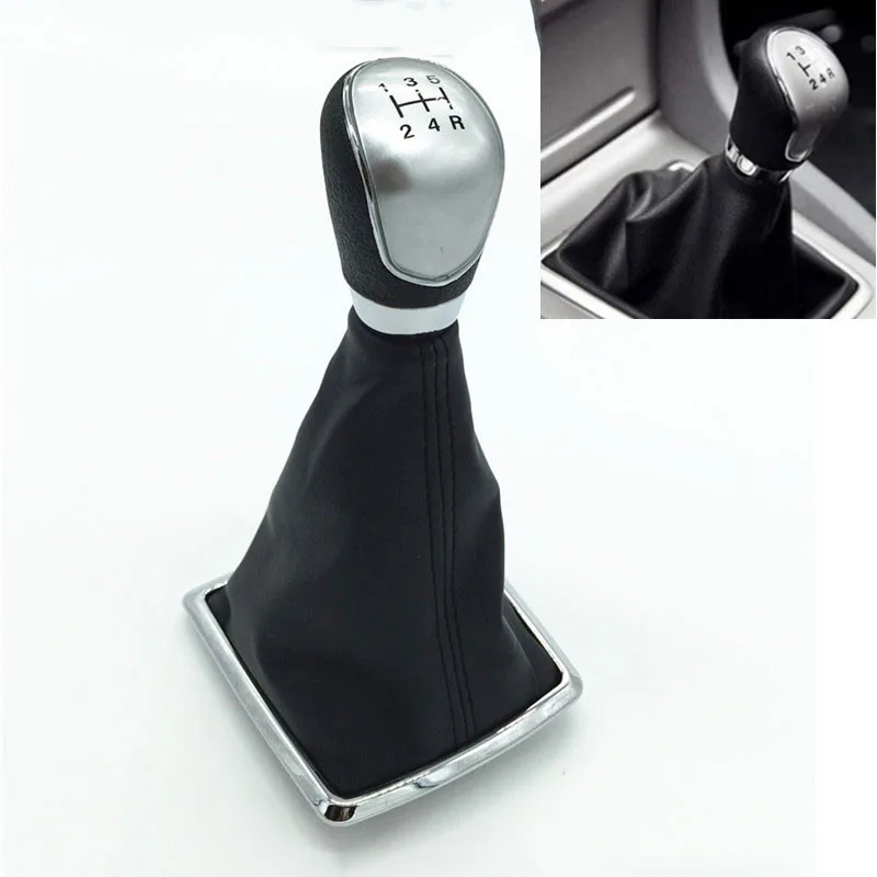 

Manual Gears 1 2 3 4 5 R Speed Gear Shift Knob With PU Leather Gaiter Boot For Ford Focus 2005 2006 2007 2008 2010 2011 2012