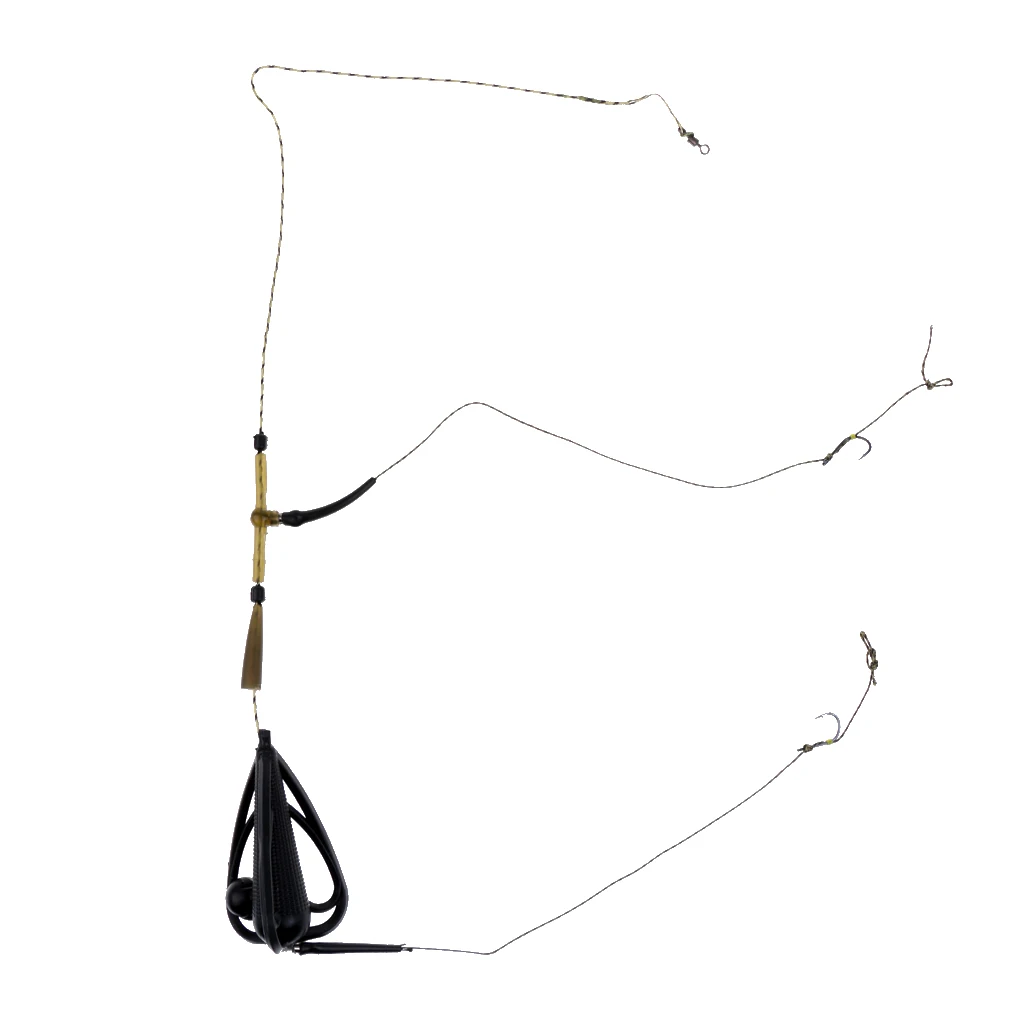 Carp Fishing Inline Method Feeder Cage Hook Rig Set Coarse Fishing Tackles 40g Cebo de pesca pour la peche 