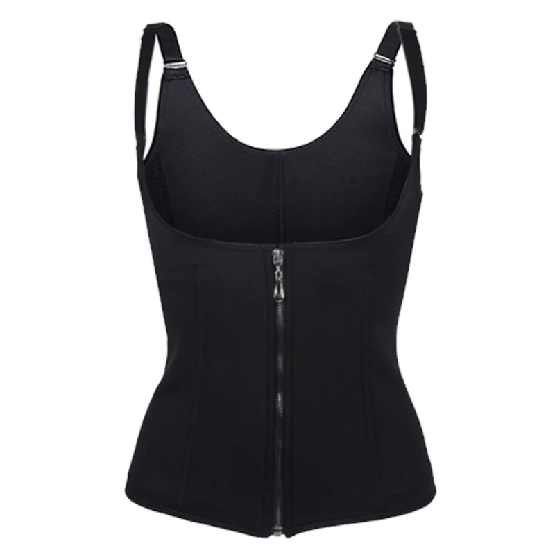 SJASTME Women Corset Waist Trainer Cincher Control Body Shaper Underbust Slimming Black Adjustable Shoulder Straps Sweat Shapers