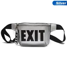 Модная Женская поясная сумка из искусственной кожи, поясная сумка с буквенным принтом, сумка на пояс, женская сумка на грудь, Прямая поставка