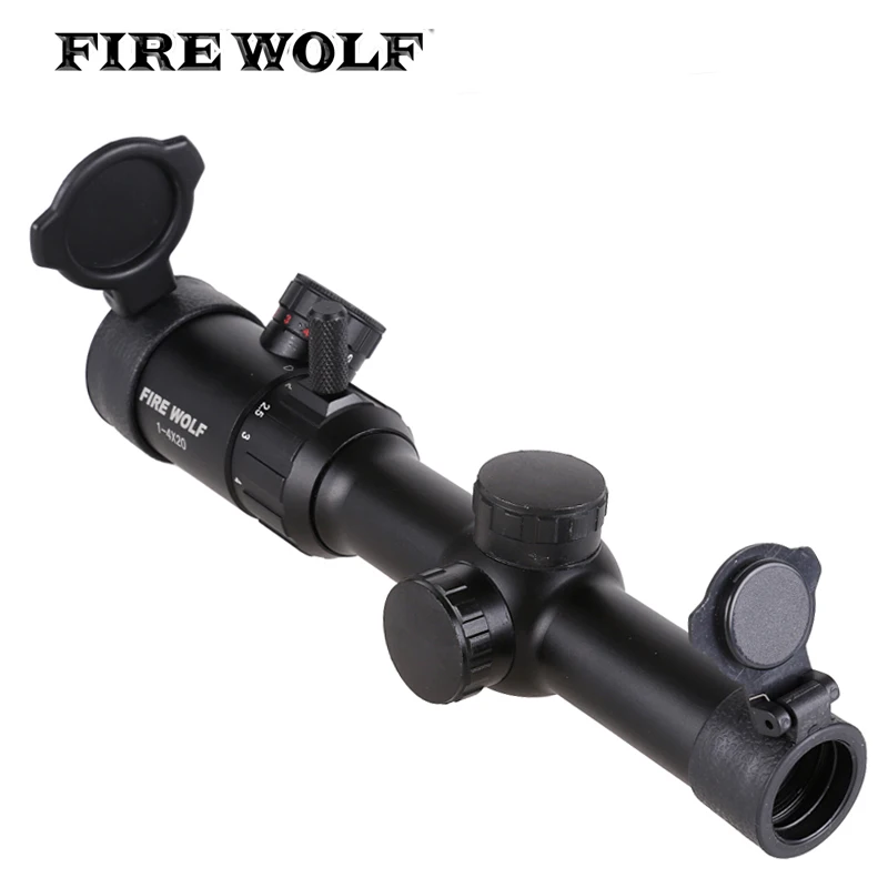FIRE WOLF New 1-4X20 Riflescopes Rifle Scope Hunting Scope W/ Mounts Free Shipping FIRE WOLF New 1-4X20 Riflescopes Rifle Scope Hunting Scope W/ Mounts Free Shipping