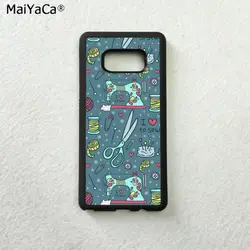 Швейная машина мягкий силиконовый край мобильного телефона чехол для Samsung S5 S6 S6Edge plus S7 S7edge s8 s9 плюс note8 note5 note9 случае