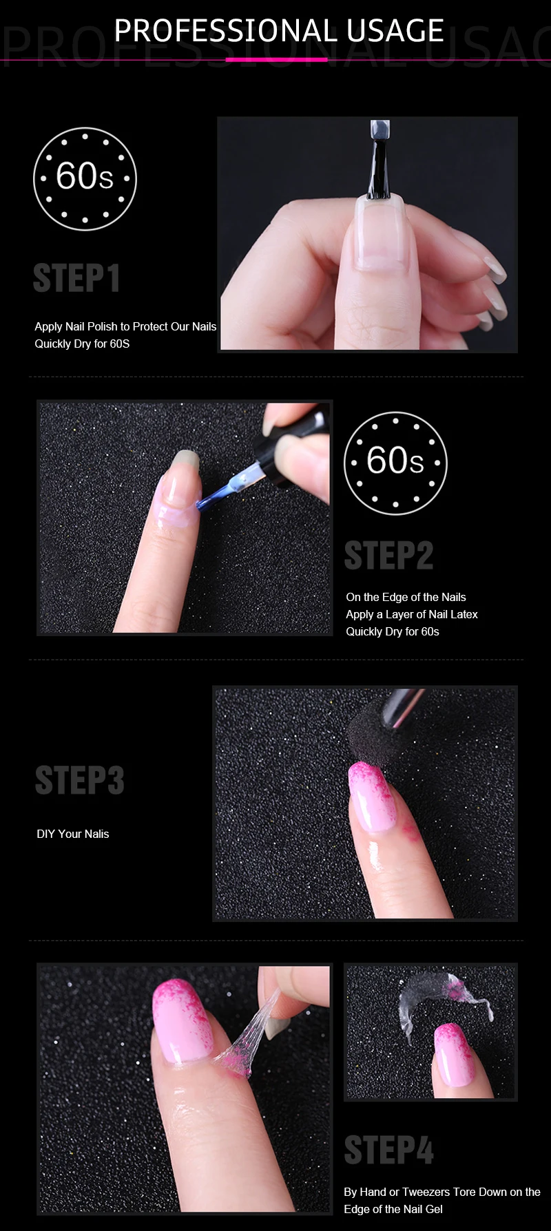 HNM белый розовый пилинг жидкий арт Латексная лента легко чистить УФ-гель для ногтей защита для кожи пальцев жидкое средство для ухода за ногтями 6 мл