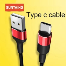 Suntaiho USB C кабель зарядное устройство кабель для samsung note 9 s9 plus redmi note 7 круглой формы кабель передачи данных для быстрой зарядки для huawei mate