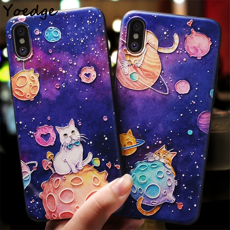 

3D Printed Emboss Phone Case For iPhone 11 Pro X XR XS Max 5 5S SE Soft Cover For iPhone 6 6S 7 8 Plus Coque For iPhone 7 Case