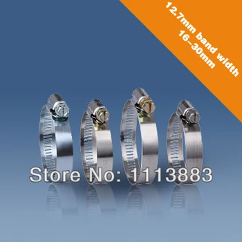 

Stainless Steel American Type Worm Drive 16-30mm Hose Pipe Tube Clamps Clips