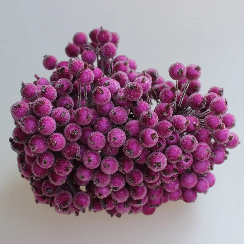 20pcs40head Double Head Berries Mini Fake Fruit Berries Artificial