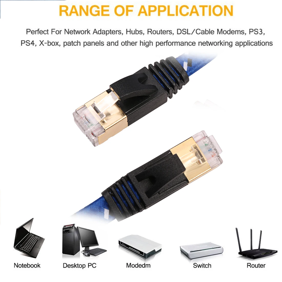 Ethernet кабель 1 м 3 5 8 10 15 20 CAT7-1 Интернет сеть Патч LAN плоский Шнур для ПК роутер