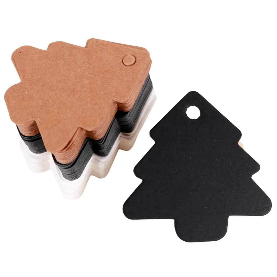 

Wedding Party Decoration 50pcs Christmas Tree Tags Hanging Paper DIY Kraft Paper Gift Cards Favor Price Labels