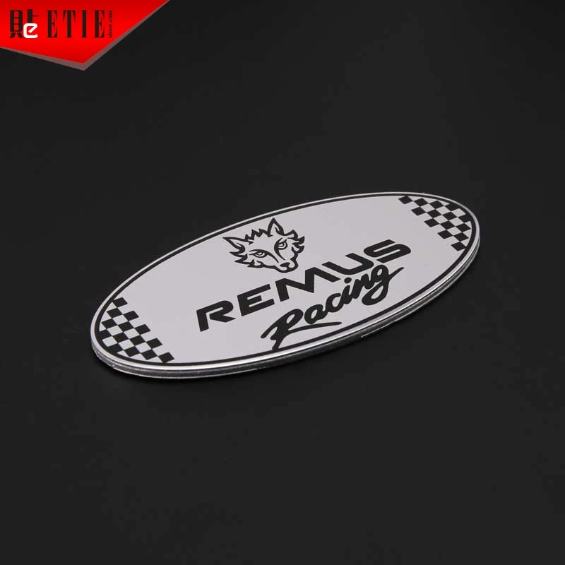 

ETIE REMUS Logo 3D Adhesive Vehicle Metal Sticker Aluminium Auto Racing Decals Wrap Car Styling Motor Parts Accessories