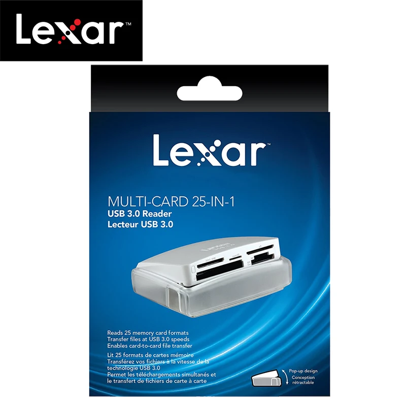 100% Оригинальный кардридер Lexar с несколькими картами 25 в 1 Суперскоростной USB 3 0