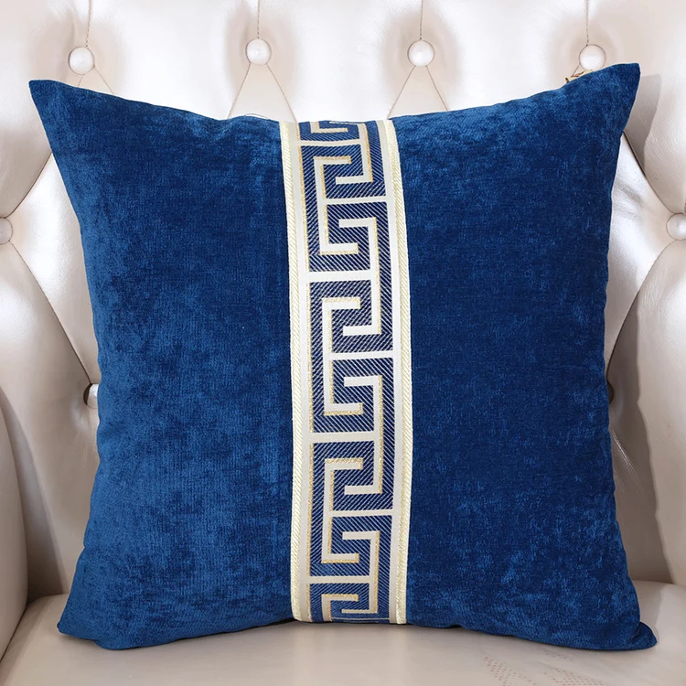 

High End Patchwork Cushion Cover for Sofa Seat Chair Office Home Decor European American Style Velvet Lumbar PillowCase