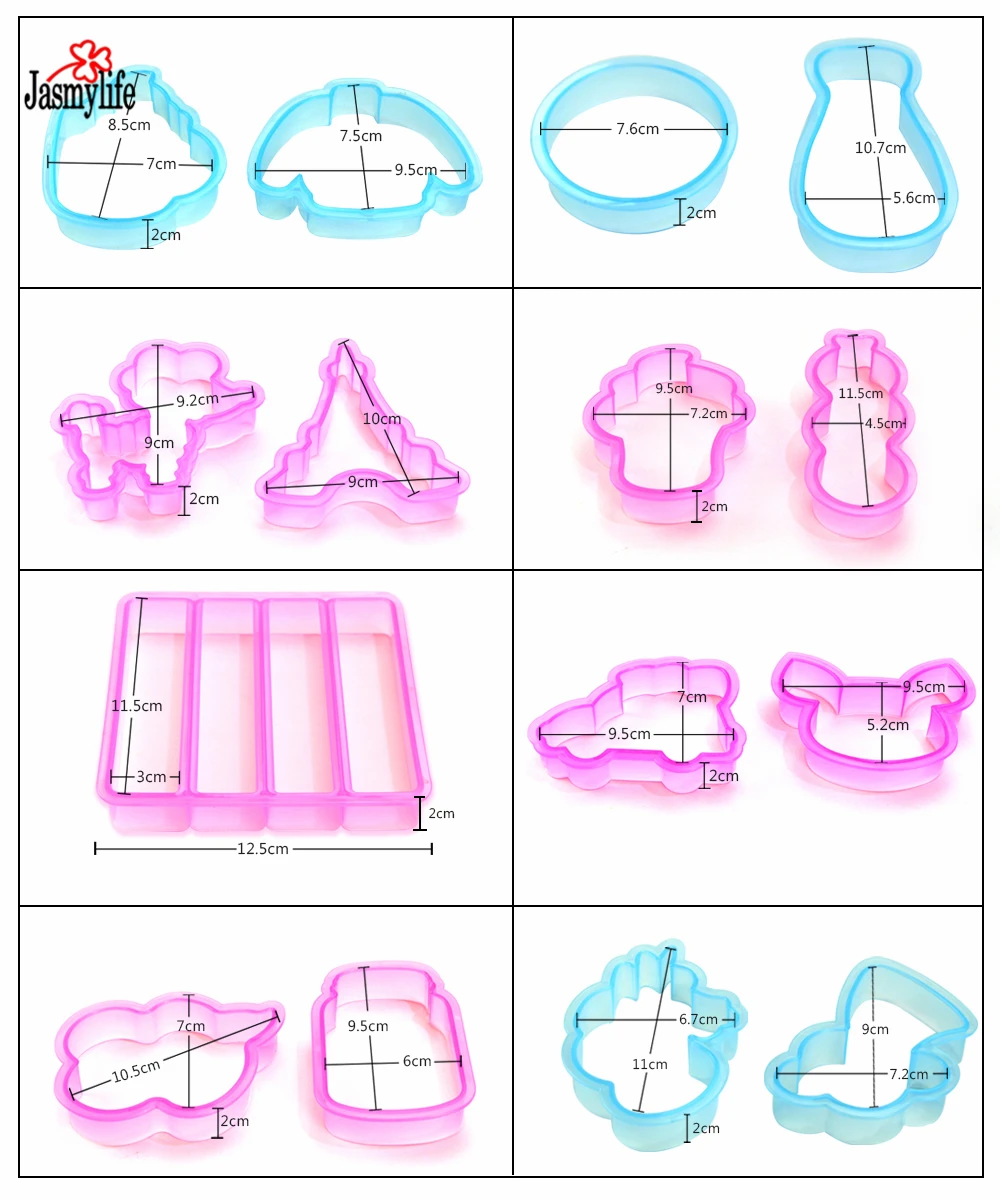 16 различных форм автомобиля башня собака Icecream печенья резак комплекты переключателей трафареты для печенья Sugarcraft декорирование выпечки Форма для резки