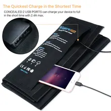 Portable 21W Folding Solar Panel Charger Mobile Power Bank for Phone Batter 5V USB Outdoor Charging Devices Efficient power management in mobile devices