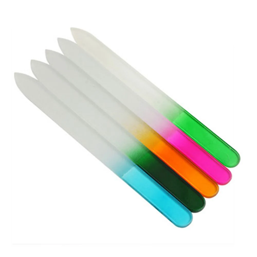 5PCS Durable Nail File Crystal Glass Buffer Nail Art Manicure Device