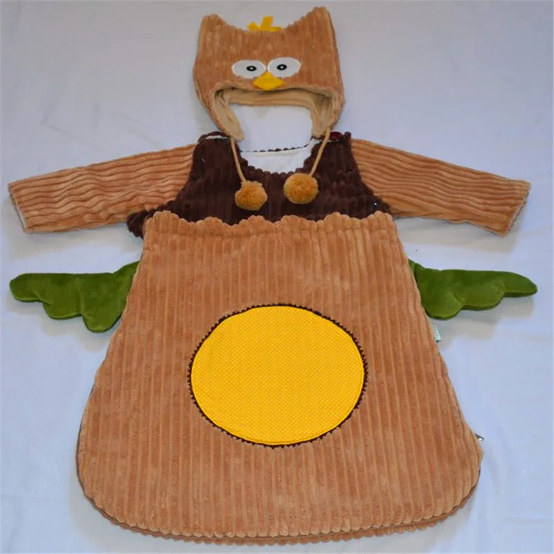 Goldbuddy/модные зимние толстые милые детские спальные мешки с крышкой, хлопковые детские спальные мешки для мальчиков и девочек, флисовая сумка, 60-83 см