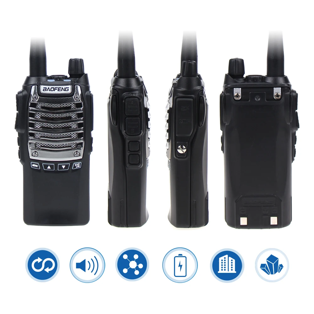 Original Baofeng Uv8d Walkie Talkie w Uhf 400480 Mhz Rádio em Dois Sentidos 128 Canais Interfone Portátil Rádio Comunicador Uv8d Walkie-talkie 1 128 canais interfone portátil rádio comunicador uv8d
