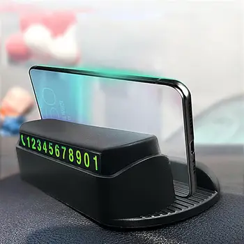 

General Car Temporary Parking Card Phone Number Card Plate Car-mounted mobile phone bracket Interior decoration
