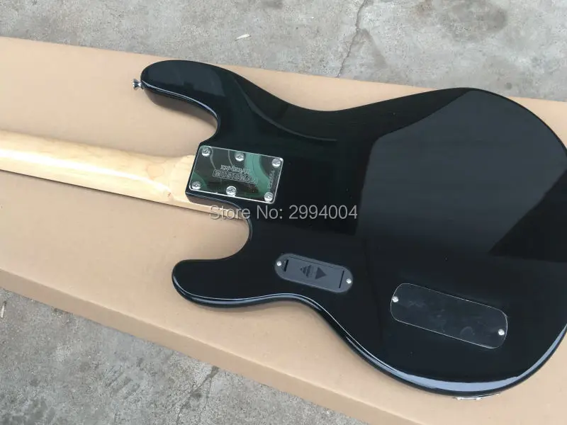 High quality black 4 string bass, built-in amplifier circuit, factory wholesale, provide the EMS delivery, m,u,s-i-c, m,a.n Bass