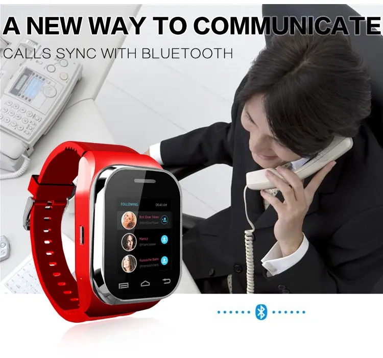 KEN XIN DA W1 SC6531 1.44 Inch Touch Screen Smart Watch with Slide Out Keyboard Support Dual SIM Card