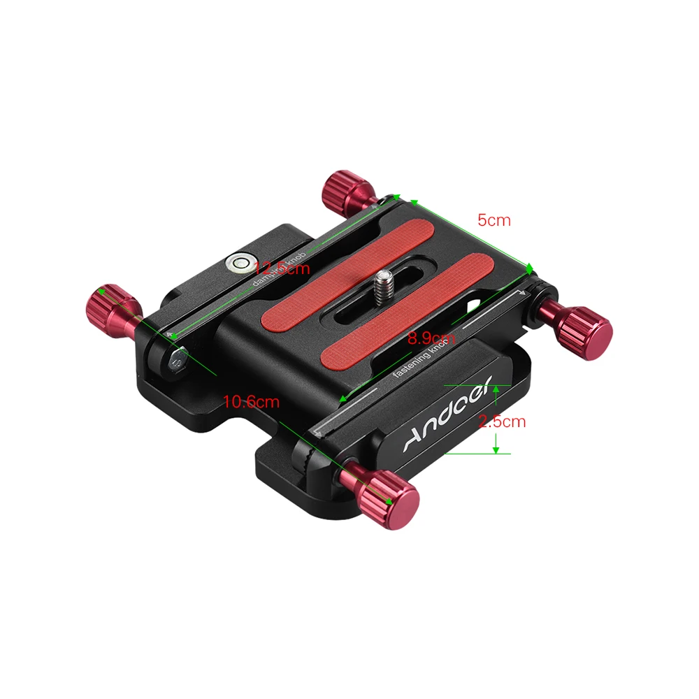 Andoer Aluminum Alloy Z Flex Tilt Tripod Head Folding Quick Release Plate Camera Ball Head for Canon Nikon Sony DSLR Stabilizer