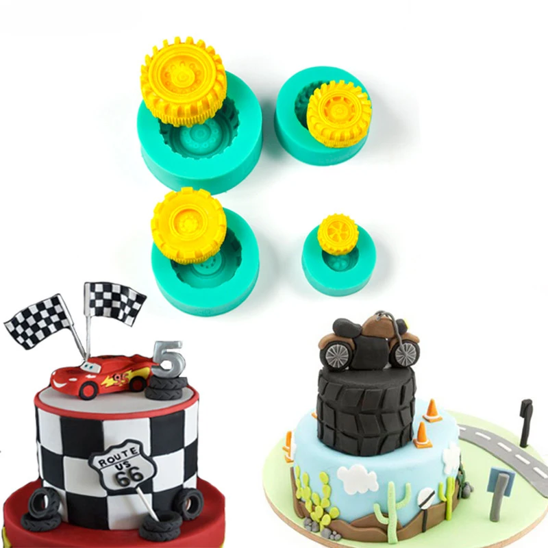 Halloween 4 Pcs Ensemble De Voiture Moto Pneus Forme Cookies Chocolat Cuisine Accessoriess Douce Multifonction Chien Patte Silicone Moule Aliexpress