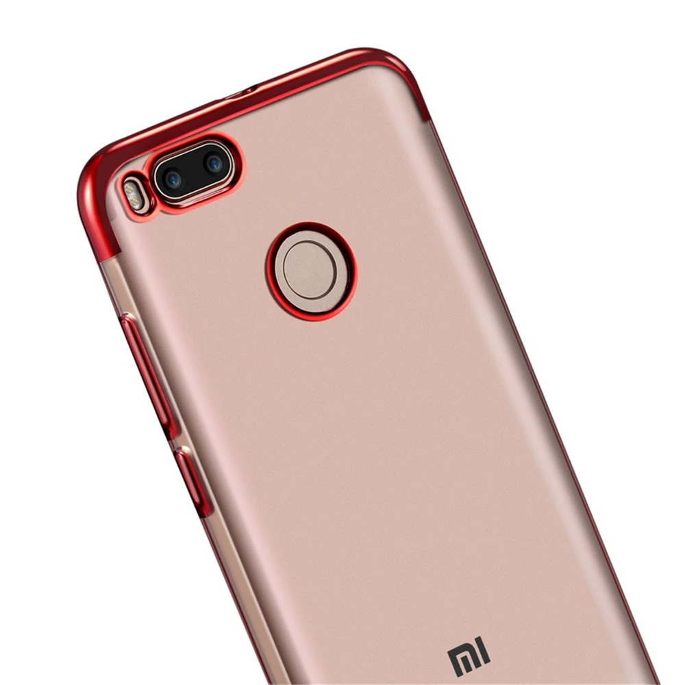 Global Version Newest Plating Soft TPU Case for Xiaomi Mi6 Mi5X Mi A1 Mix2 Transparent Case for Redmi 4X 5 Plus Note 4X 5 Pro 5A04