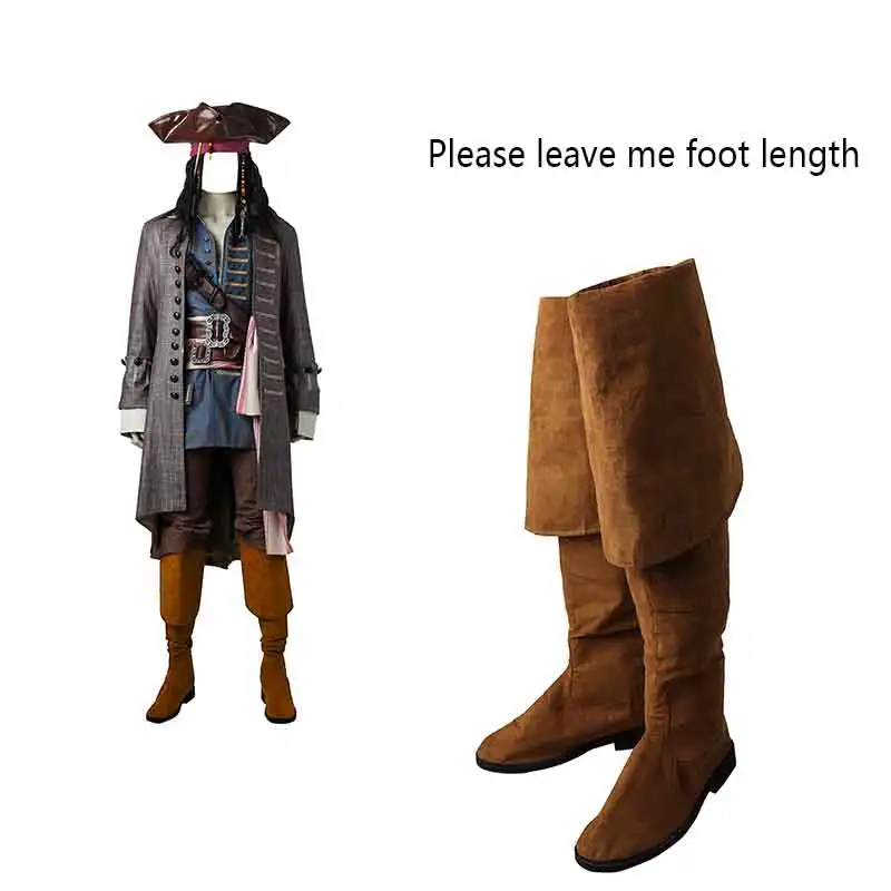 

Pirates of the Caribbean Cosplay Boots Captain Jack Sparrow Cosplay Shoes Dead Men Tell No Tales Salazar's Revenge Accessories