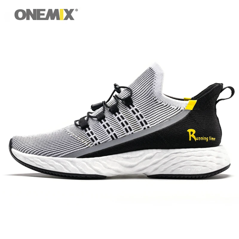 Tanie ONEMIX buty do biegania dla mężczyzn high tech trampki kropla energii żakardowe wampiry boost podeszwa trampki wulkanizowane obuwie treningowe