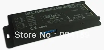 Несколько LED Driver, DMX затемнения и 0-10 В приглушить сигнал управления, 1Ch DC12V-24V выход 10A/240 Вт Модель: AL7001