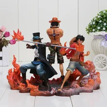 3pcs/set Anime One Piece DXF Luffy Ace Sabo PVC Action Figures Collectible Model Toys