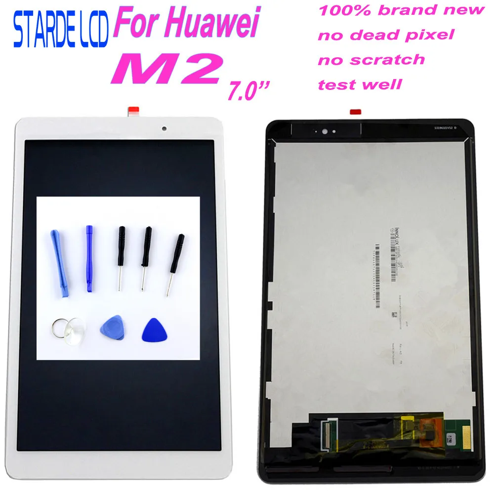 

Starde LCD 7.0 inch For Huawei Mediapad M2 7.0 Pro PLE-701L PLE-703L LCD Display Touch Screen Digitizer Assembly with Free Tools