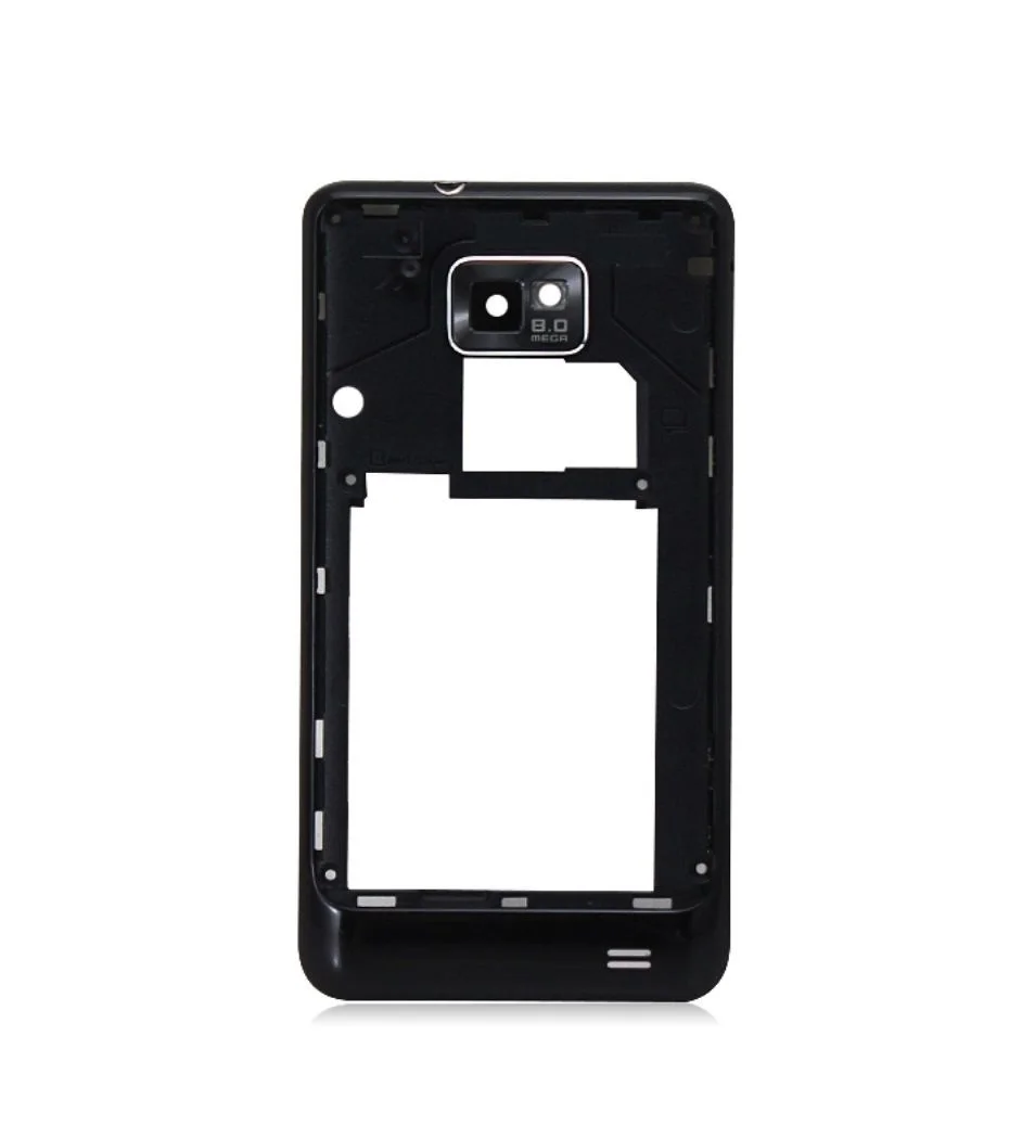 Для Samsung Galaxy S2 GT I9100 белый/черный цвет Задняя крышка корпуса рамка средняя
