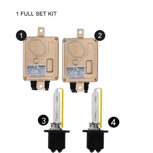 SUKIOTO Высокое качество 55 Вт балласт CANBUS комплект hir2 Ксенон H7 9012 биксенон автомобиль HID фар Комплект Цифровой автомобиль Стайлинг ксенон балласт - Испускаемый цвет: 1 Full kit Set