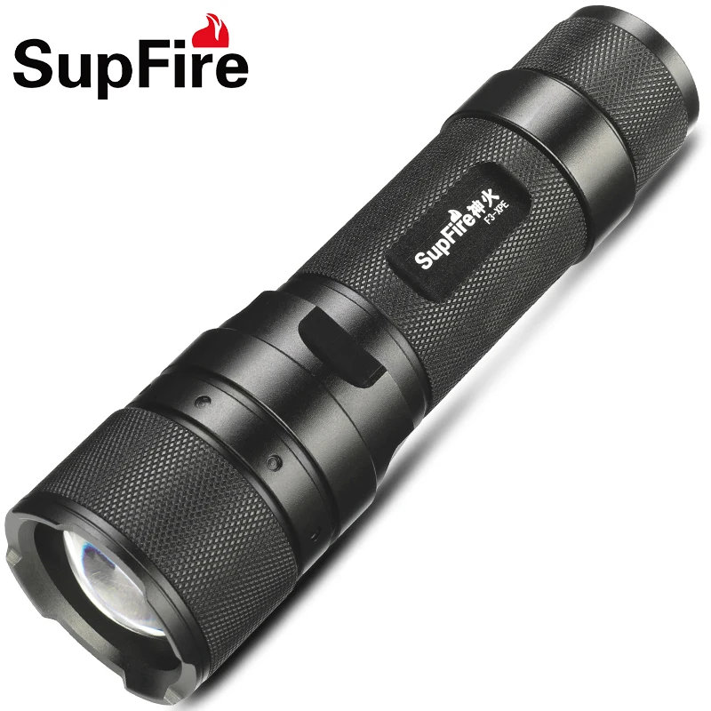 Zoom Flashlight F3 LED Torch Light Spotlight Police Flash Hand Light