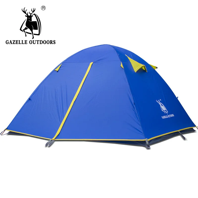 

GAZELLE NEW Camping Tent Double Layer 2-4 Person Waterproof Outdoor for Hiking Hunting Picnic tent camping tents