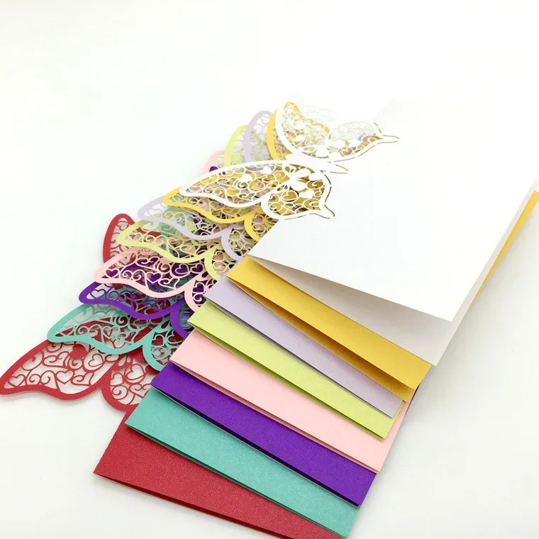 50pcs Laser Cut butterfly Table Name Place Card  Wedding birthday Party Decoration Favor